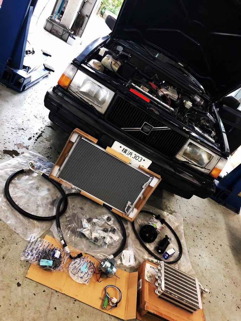 Volvo ボルボ 240 エアコン修理 千葉県木更津市 外車修理 中古車販売のkjs 国際自動車商会